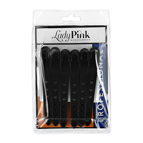 Зажимы для волос `LADY PINK` `BASIC` PROFESSIONAL пластиковые 11, 5 см