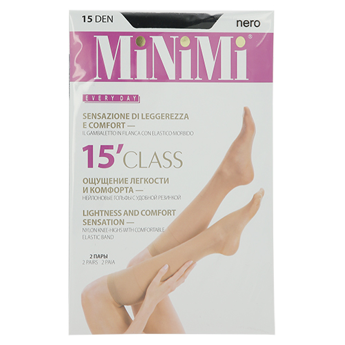 

Гольфы женские MINIMI CLASS 15 den Nero 2 пары