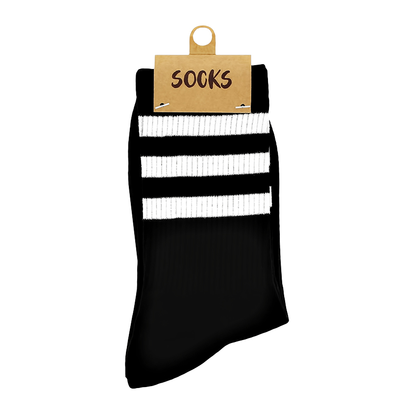 Носки `SOCKS` черные с полосками