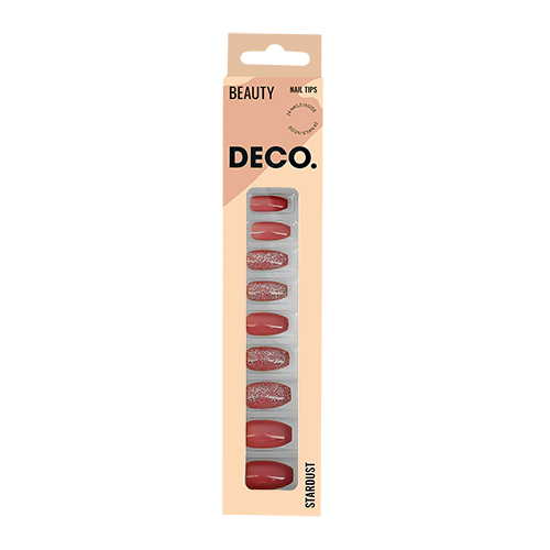 

Набор накладных ногтей DECO. STARDUST rose 24 шт + клеевые стикеры 24 шт