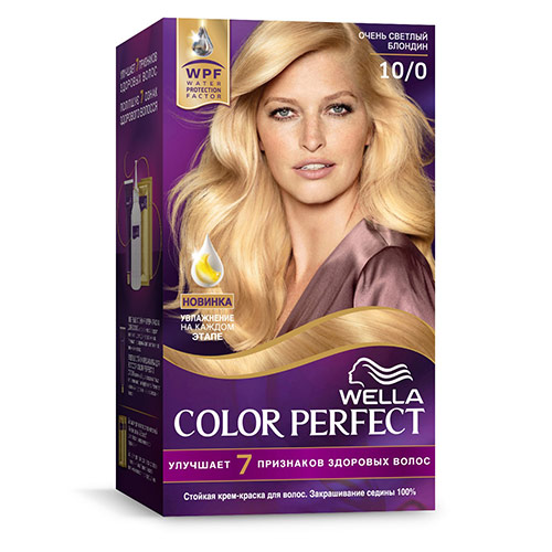 

Крем-краска для волос WELLA COLOR PERFECT тон 10/0 Очень светлый блондин