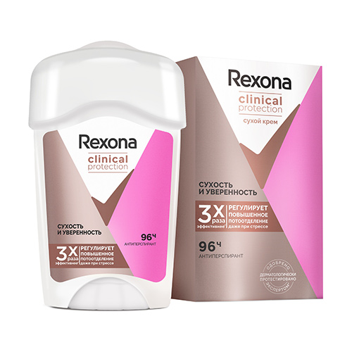 Део-стик жен. REXONA CLINICAL PROTECTION Сухость и уверенность 45 мл