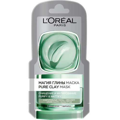 

Маска для лица LOREAL МАГИЯ ГЛИНЫ Очищение и матирование 6 мл