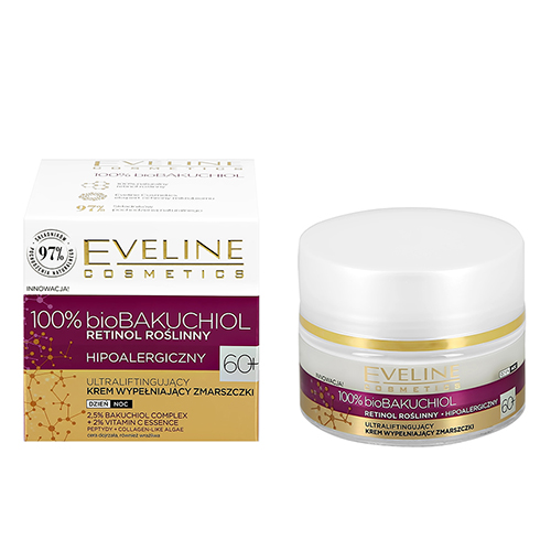 

Крем для лица EVELINE 100% BIOBAKUCHIOL с ретинолом 60+ лифтинг-эффект 50 мл