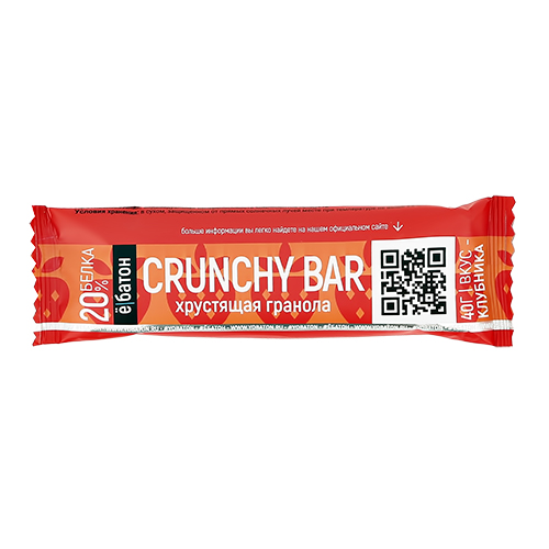 

Батончик глазированный Ё БАТОН CRUNCHY BAR со вкусом клубники 40 г