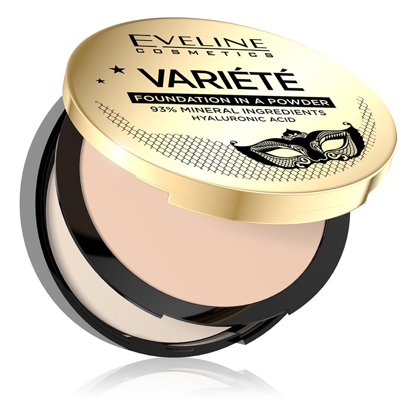 EVELINE Пудра компактная для лица EVELINE VARIETE минеральная тон 11 light beige