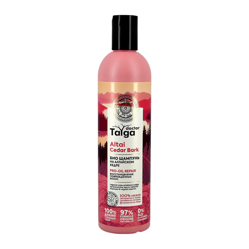 Шампунь для волос `NATURA SIBERICA` `DOCTOR TAIGA` на алтайском кедре (восстановление поврежденных волос) 400 мл