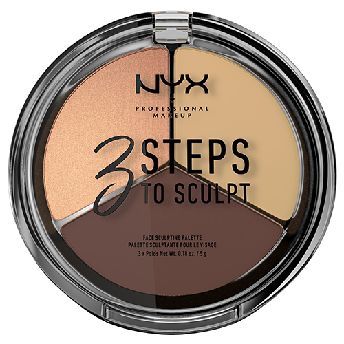 

Палетка для скульптурирования NYX PROFESSIONAL MAKEUP 3 STEPS TO SCULPT FACE тон 03 medium