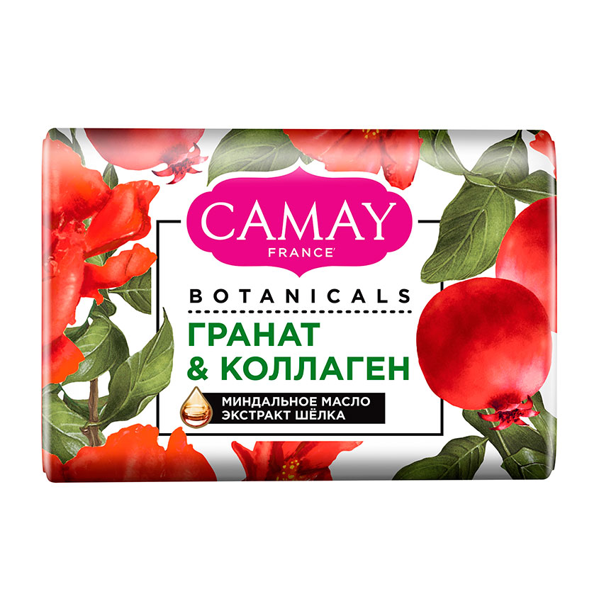 CAMAY Мыло твердое CAMAY BOTANICALS Цветы граната 85 г