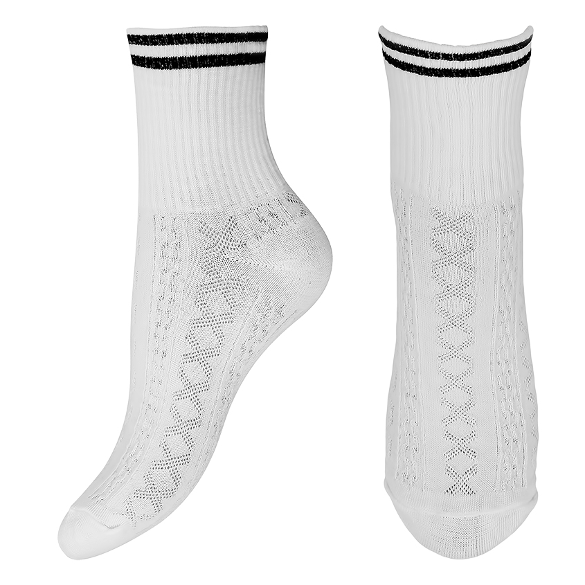 Носки SOCKS белые с узорами носки женские белые с узорами