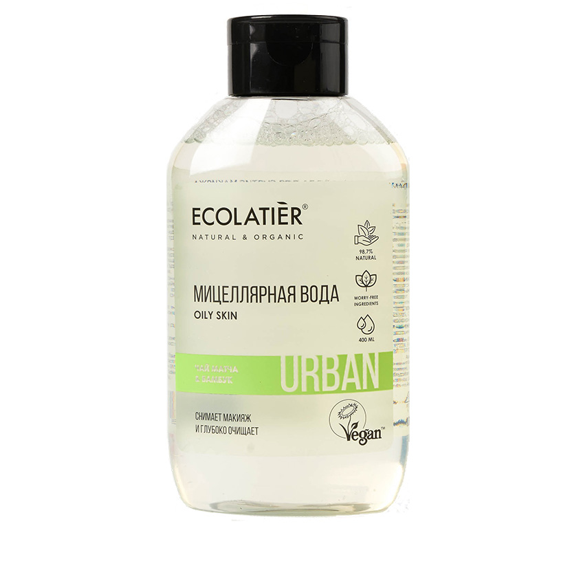 Мицеллярная вода ECOLATIER URBAN Чай матча и бамбук 400 мл