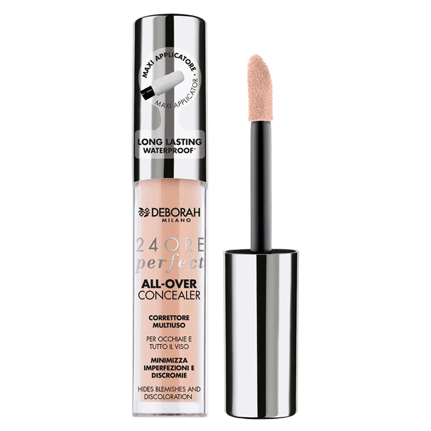 Корректор для лица DEBORAH 24ORE PERFECT ALL OVER CONCEALER тон 01 белоснежный deborah milano корректор 24 ore perfect all over concealer жидкий тон 02 бежевый 5 5г