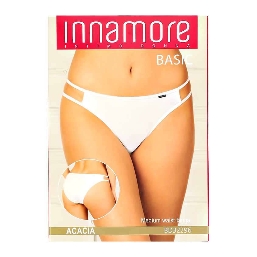 Трусы женские INNAMORE UNDERWEAR танга средней посадки nero, 3