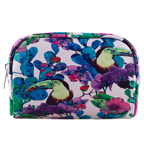 

Косметичка LADY PINK TROPICAL большая прямоугольная с туканом