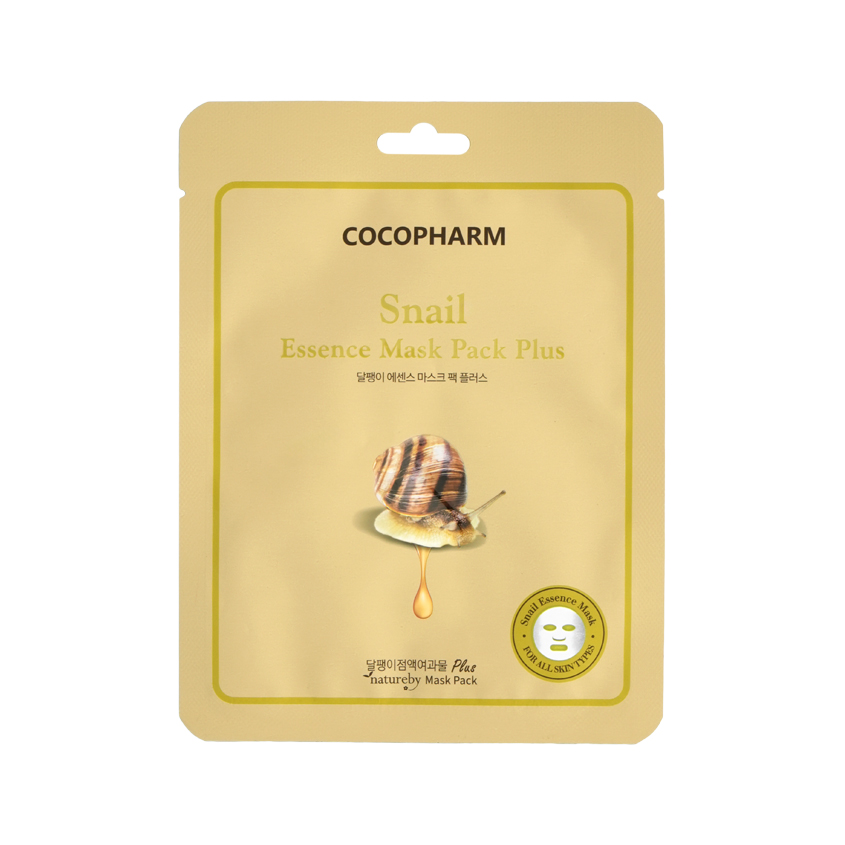 Маска для лица COCOPHARM PACK PLUS с экстрактом муцина улитки 25 мл