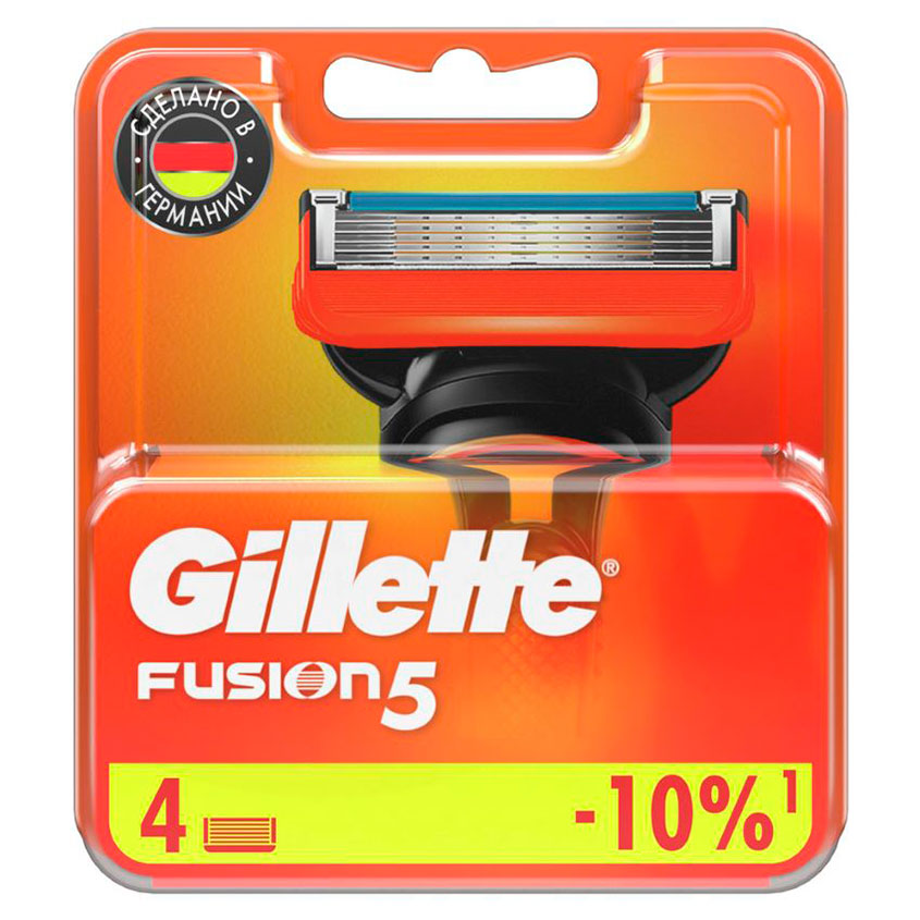 GILLETTE Кассеты для станка GILLETTE FUSION 4 шт gillette кассеты для станка gillette fusion 5 power 4 шт