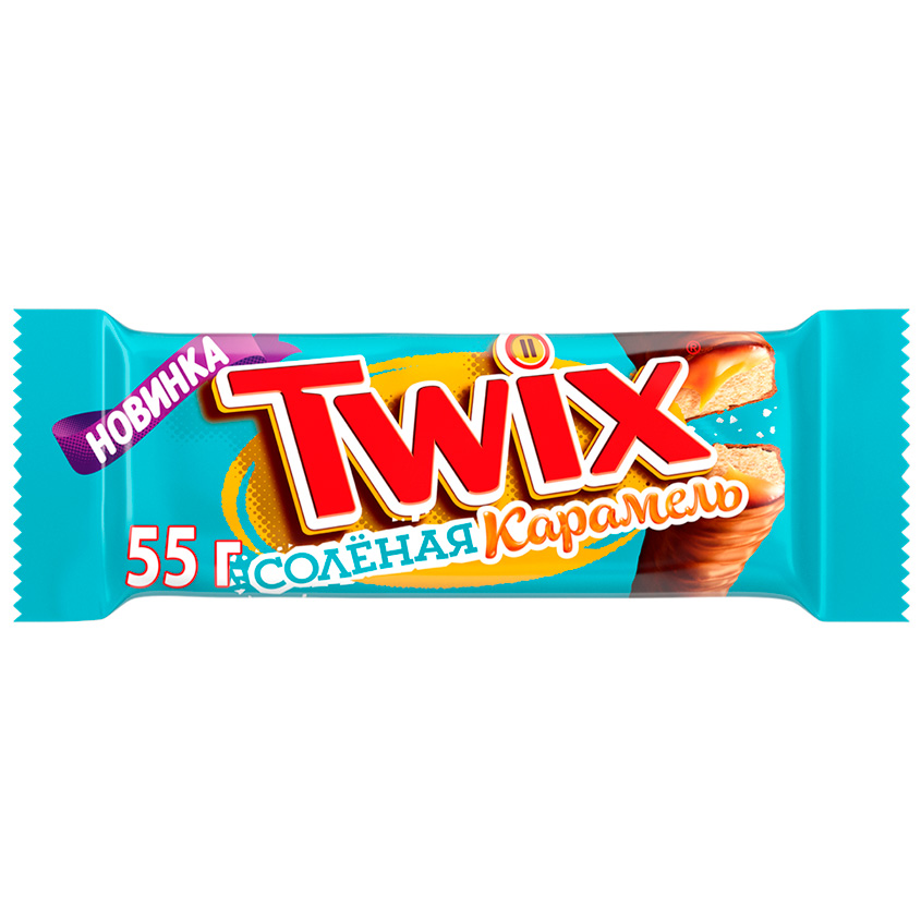 

Шоколадный батончик TWIX Соленая карамель 55 г