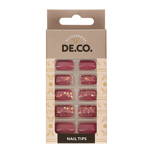 

Набор накладных ногтей DECO. HOLO Berry cake 24 шт+ клеевые стикеры 24 шт