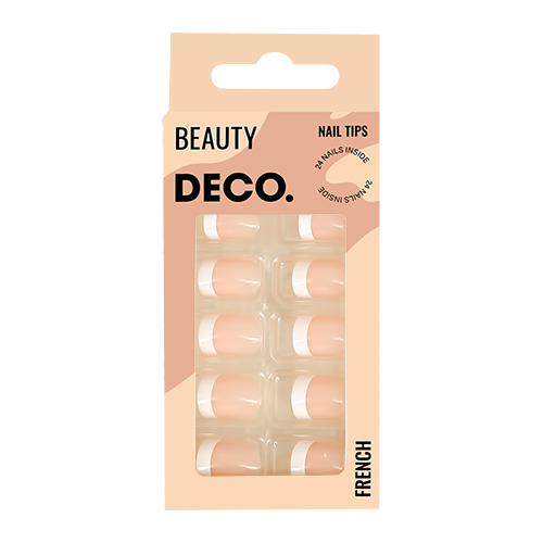 

Набор накладных ногтей DECO. FRENCH white 24 шт + клеевые стикеры 24 шт