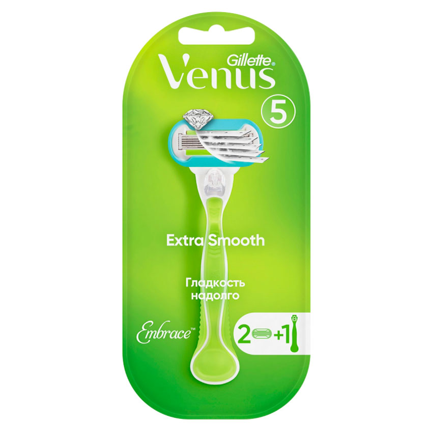 GILLETTE Станок для бритья GILLETTE VENUS EMBRACE с 2 сменными кассетами gillette станок для бритья gillette venus с 2 кассетами