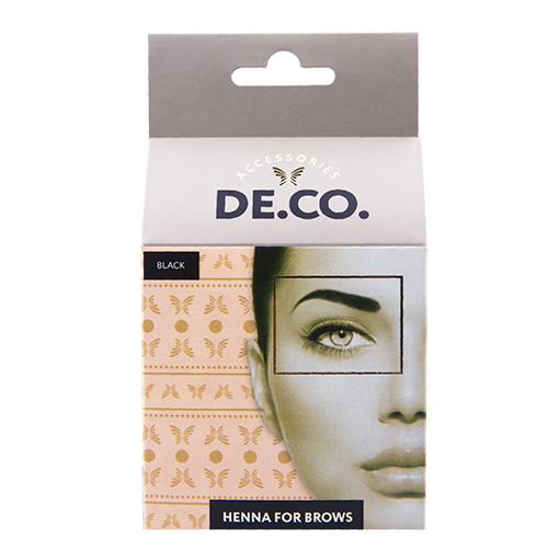 Хна для бровей `DE.CO.` в капсулах (тон черный)