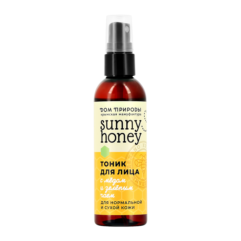 ДОМ ПРИРОДЫ Тоник для лица ДОМ ПРИРОДЫ SUNNY HONEY с мёдом и зеленым чаем для сухой и нормальной кожи 100 г гель для душа sunny honey натуральный с мёдом и манго мануфактура дом природы крым