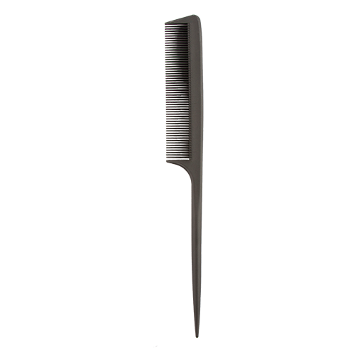 Гребень для волос `LADY PINK` `BASIC` carbon comb карбоновый с ручкой