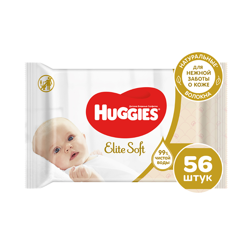 HUGGIES Салфетки влажные HUGGIES ELITE SOFT 56 шт