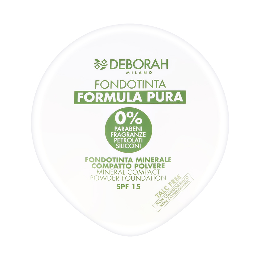 Пудра компактная для лица `DEBORAH` `FORMULA PURA` MINERAL COMPACT POWDER тон 01