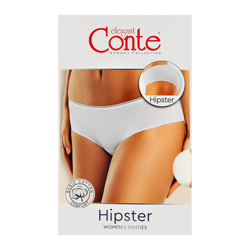 Трусы женские CONTE ELEGANT BASIC COLLECTION хипстер white 94/S