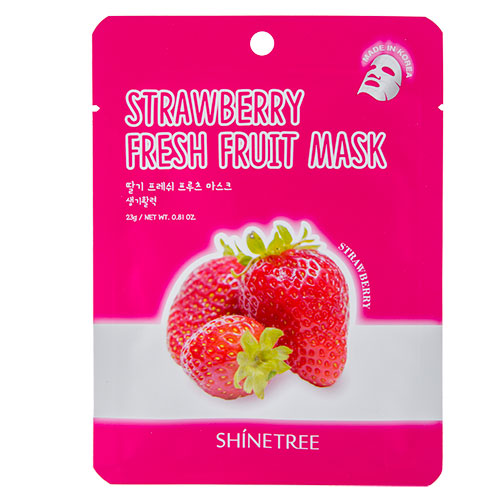 SHINETREE Маска для лица SHINETREE FRESH FRUIT с экстрактом клубники 23 г shinetree тканевая маска fresh fruit с экстрактом граната 23 г