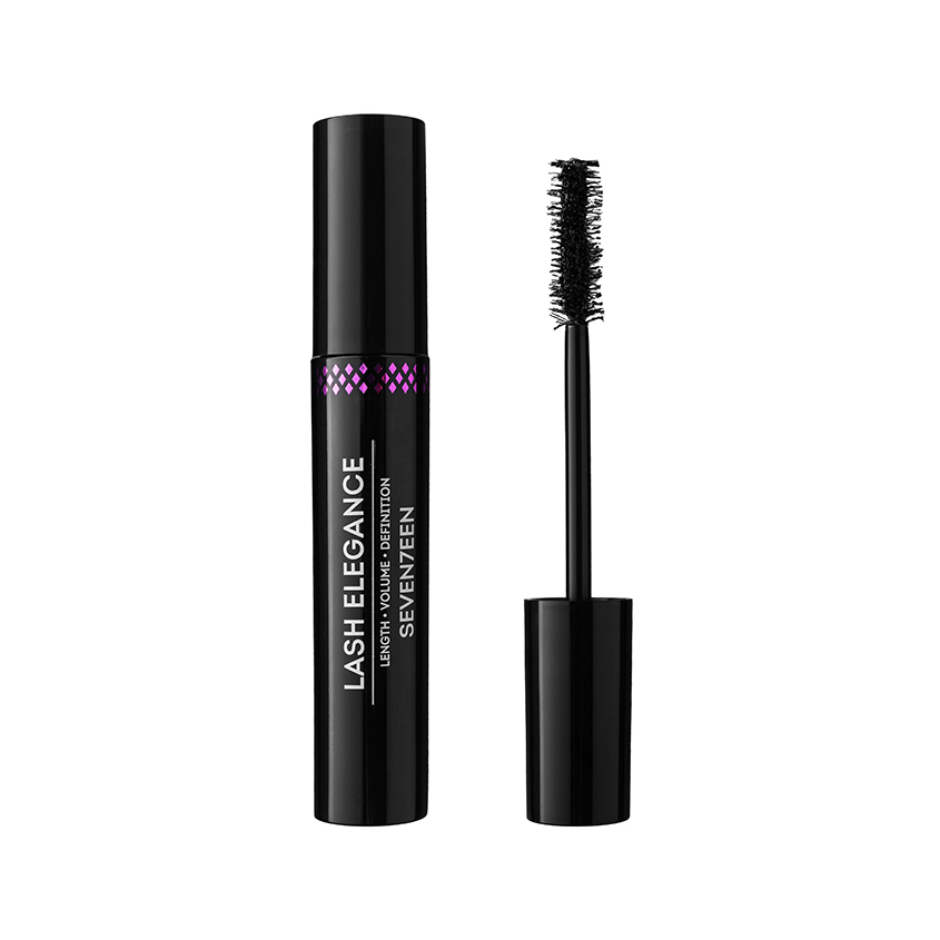 Тушь для ресниц SEVENTEEN LASH ELEGANCE эффект накладных ресниц тон 01 Черный