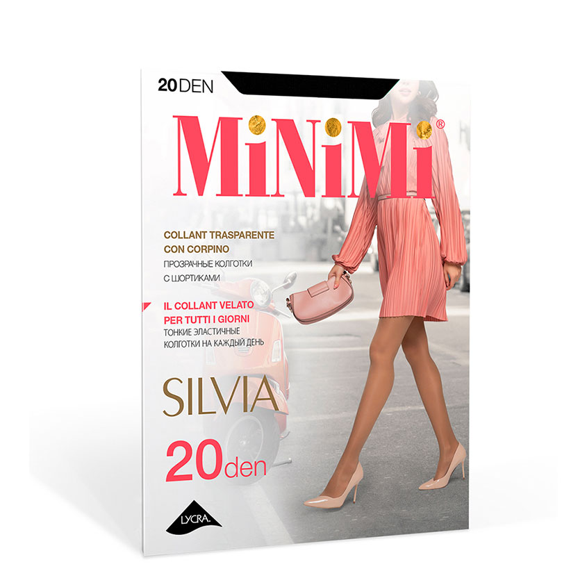 MINIMI Колготки женские MINIMI SILVIA 20 den Nero р-р 3