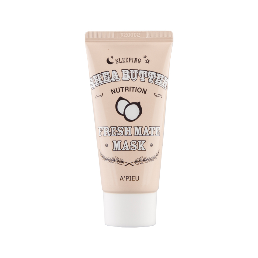 Корейская ночная питательная маска для лица APIEU FRESH MATE MASK содержит масло ши, масло семян манго, масло зародышей риса, масло семян какао, экстракт молочного белка. Богатый питательный состав маски эффективно питает кожу во время сна. Масло ши в составе маски стимулирует синтез коллагена, улучшает цвет лица, защищает от ультрафиолета, предупреждает старение кожи борется с мелкими морщинками и возрастными изменениями.