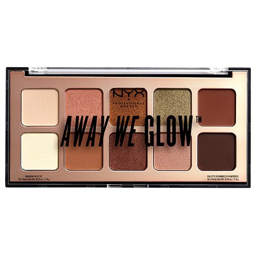 Палетка теней для век `NYX PROFESSIONAL MAKEUP` AWAY WE GLOW тон 02 Hooked on glow