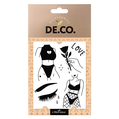 

Татуировка для тела DECO. REAL TATTOO by Miami tattoos переводная Love