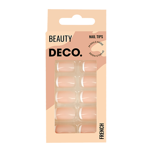 

Набор накладных ногтей DECO. FRENCH pink 24 шт + клеевые стикеры 24 шт