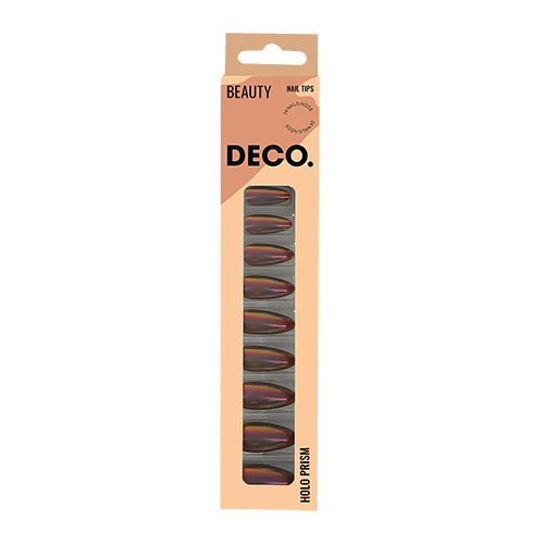 

Набор накладных ногтей DECO. HOLO PRISM coffee 24 шт + клеевые стикеры 24 шт