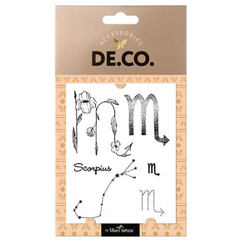 

Татуировка для тела DE.CO. ZODIAC by Miami tattoos переводная Скорпион
