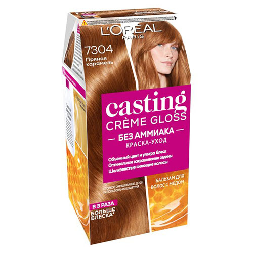 Крем-краска для волос LOREAL CASTING CREME GLOSS тон 7304 Пряная карамель