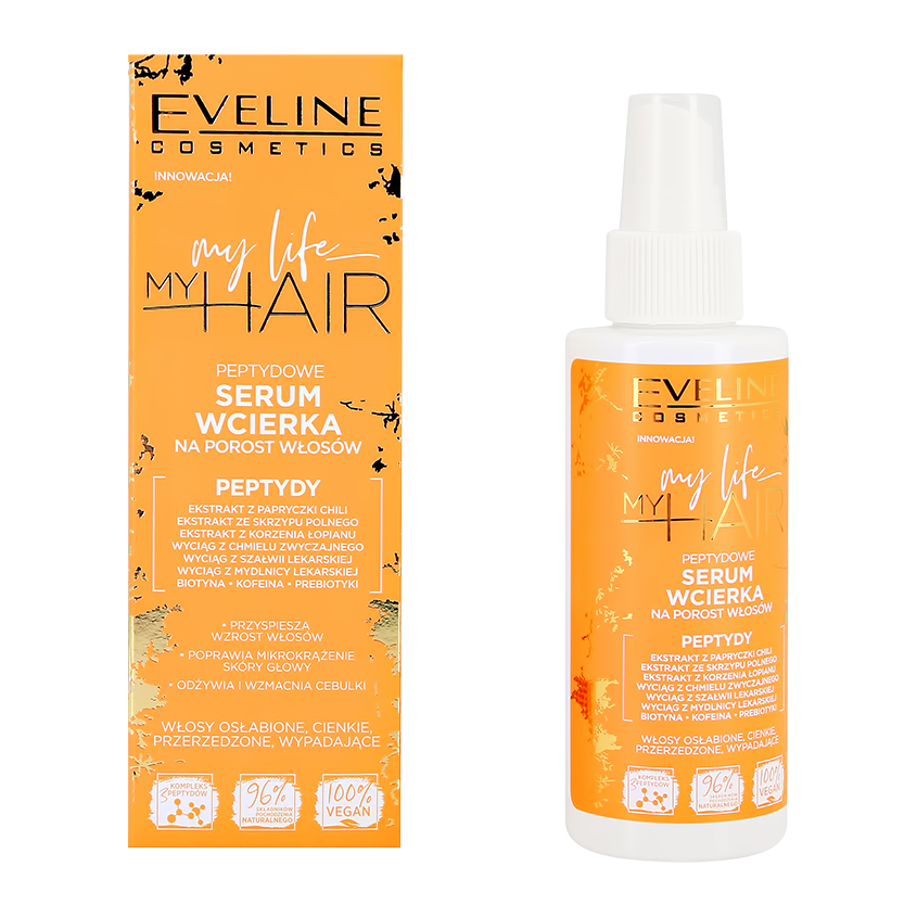 Специальные средства Сыворотка для роста волос EVELINE MY LIFE MY HAIR с пептидами укрепляющая 150 мл