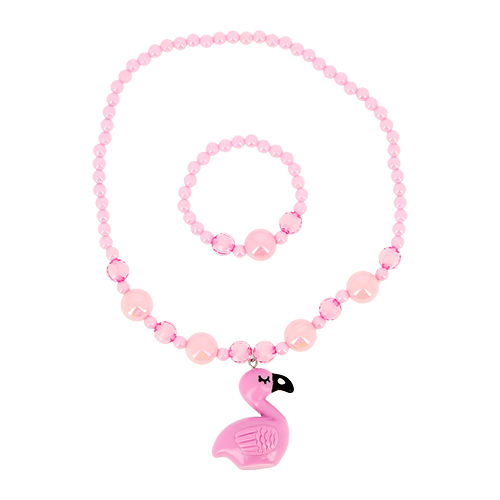 

Набор MISS PINKY бусы, браслет plastic