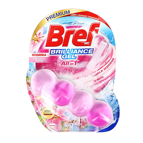 Подвеска для унитаза BREF BRILLIANCE GEL Свежесть Дождя 42 г