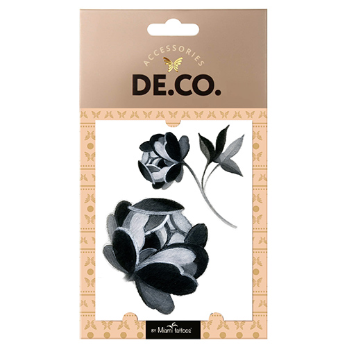 

Татуировка для тела DE.CO. BY DASHA ZABOLOTNAYA by Miami tattoos переводная Dark rose