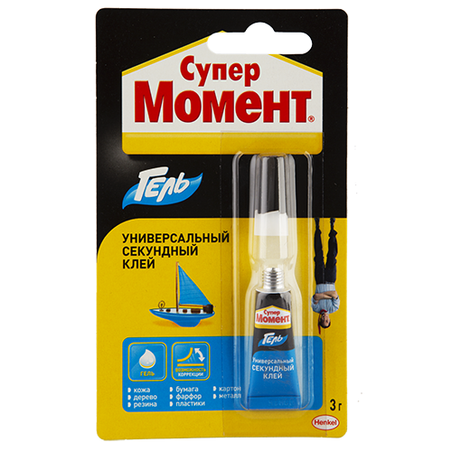

Клей МОМЕНТ СУПЕР гель блистер-шоу-бокс 3 г