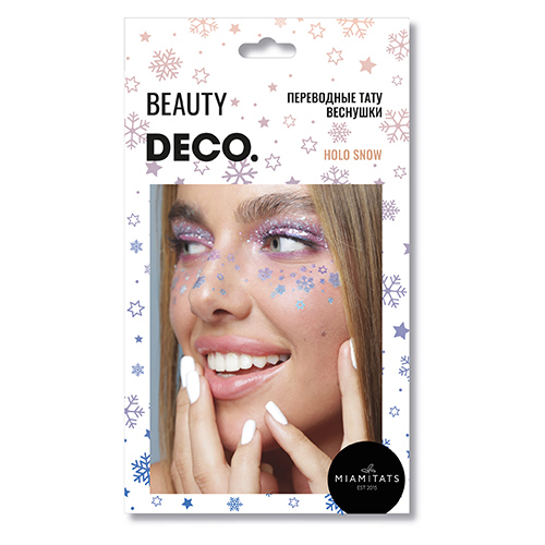 

Набор переводных тату-веснушек DECO. by Miami tattoos Holo snow