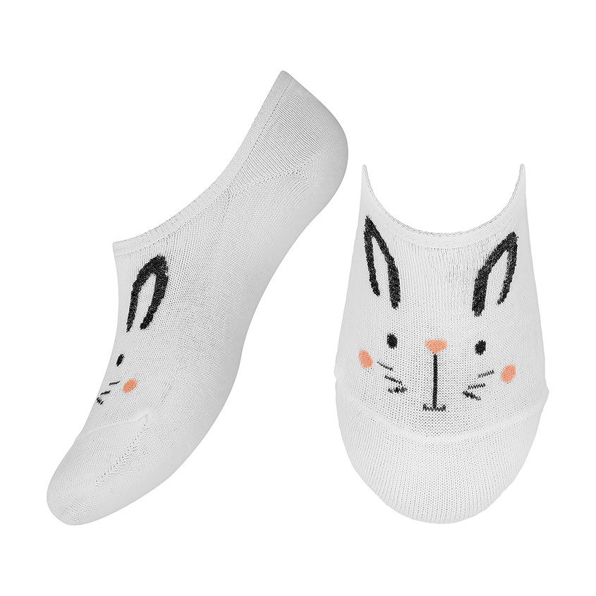 Носки SOCKS Hare белые короткие printio носки короткие носки кошатника белые парадные
