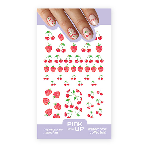 

Наклейки для ногтей PINK UP DECOR 2D переводные тон 760