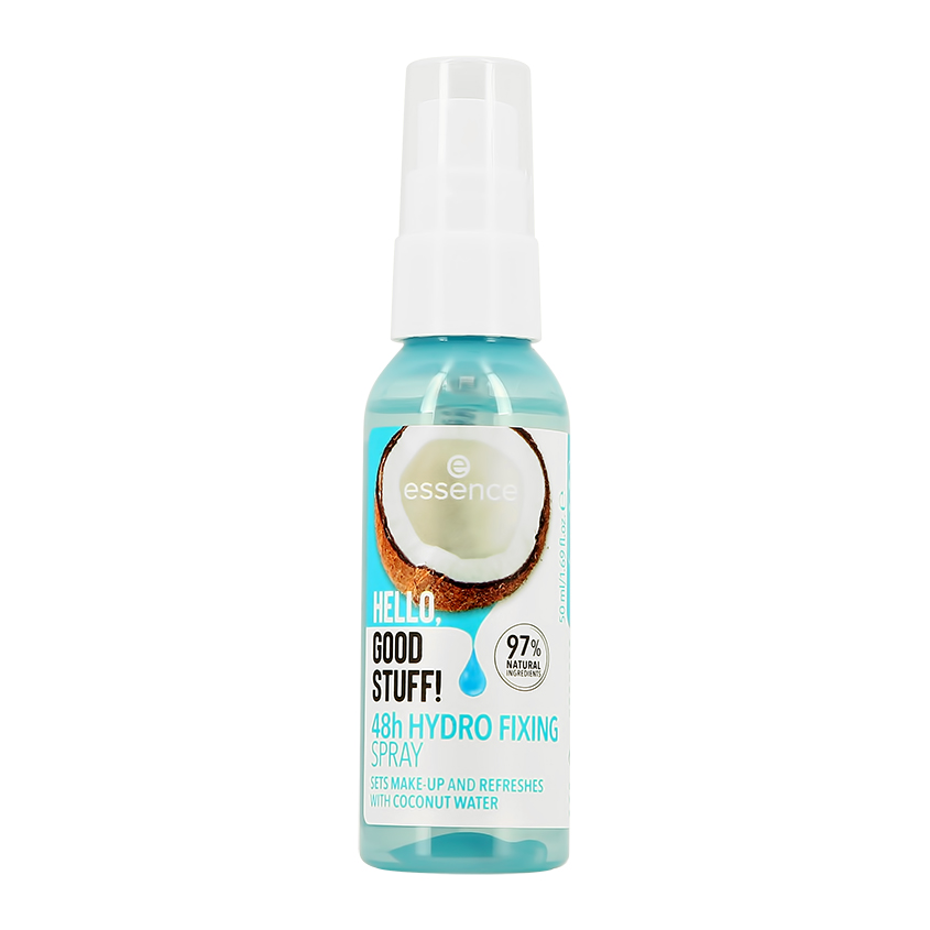 фиксирующий спрей essence hello good stuff 48h 50 мл Спрей для лица ESSENCE HELLO, GOOD STUFF! 48H FIXING SPRAY фиксирующий