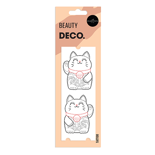 

Татуировка для тела DECO. HELEN HAMPS by Miami tattoos переводная Maneki-neko
